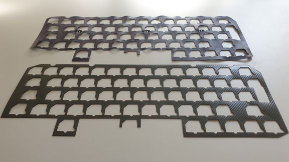 Warped original Apple IIc keyboard gasket comparison 2